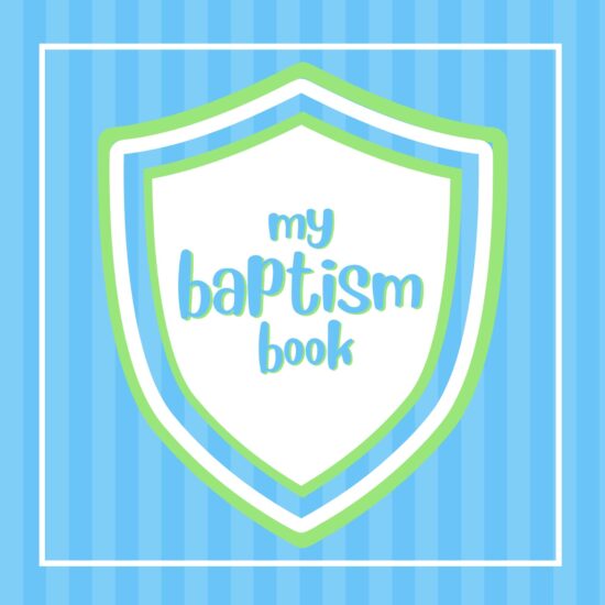 baptism memory book blue