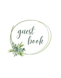 visitor sign in book guest green