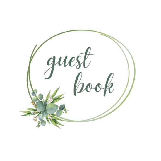 visitor sign in book guest green