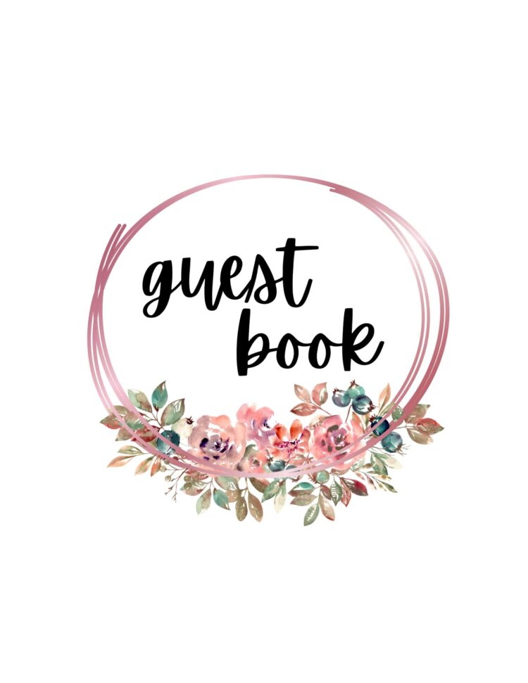 visitor sign in. book guest hardcover